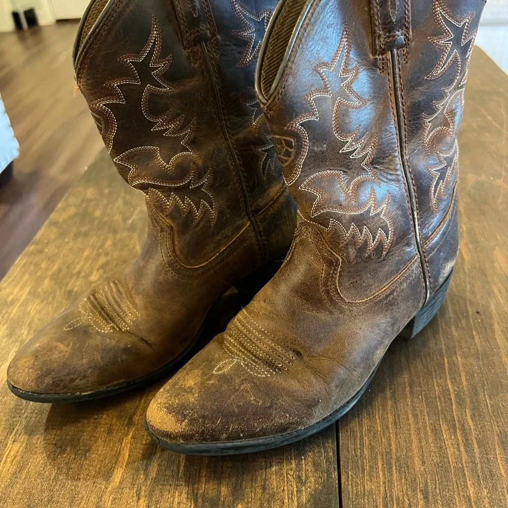 Ariat‎ Children’s Brown Leather Western Style Boot Size 3.5